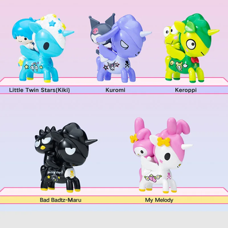 Figuras de acci&oacute;n de Anime Tokidoki, Caja Ciega Original de unicornio, Serie de amigos de H-K, figuras de acci&oacute;n de juguete, modelo de Caja Ciega, regalos de cumplea&ntilde;os-5
