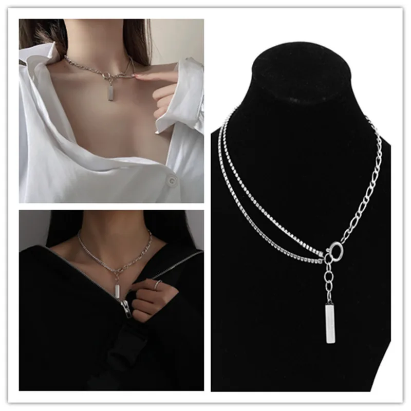 Kpop с корейской звездой v модное мужское и женское нишевое длинное ожерелье