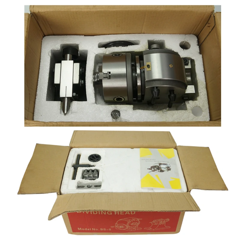 

4 inch 3 Jaw Chuck universal Indexing Head Dividing Head with Tailstocks for milling machine