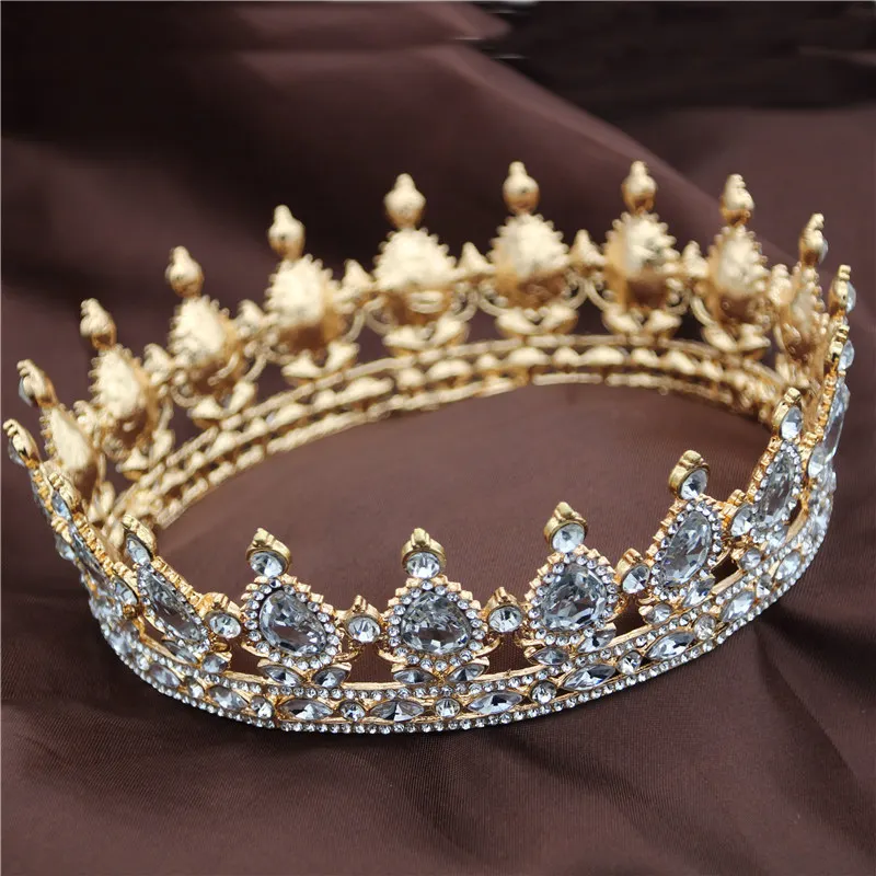 

New Bride Crown Headdress Temperament Court Diamond Hair Ornament Princess Crown Wedding Dress Fine Jewelry