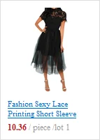 Fashion Sexy Lace Printing Short Sleeve Lace Dress Party Short Dress Black Red Summer Dresses#Zer