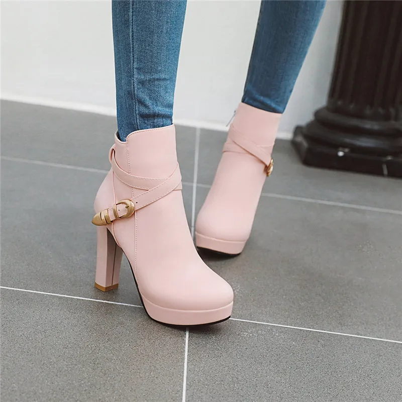 Женские свадебные ботильоны YMECHIC Белые Черные на платформе и высоком каблуке с