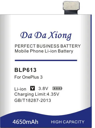 Аккумулятор Da Xiong BLP613 на 4650 мА · ч для телефона OnePlus 3 One Plus 3|Аккумуляторы мобильных