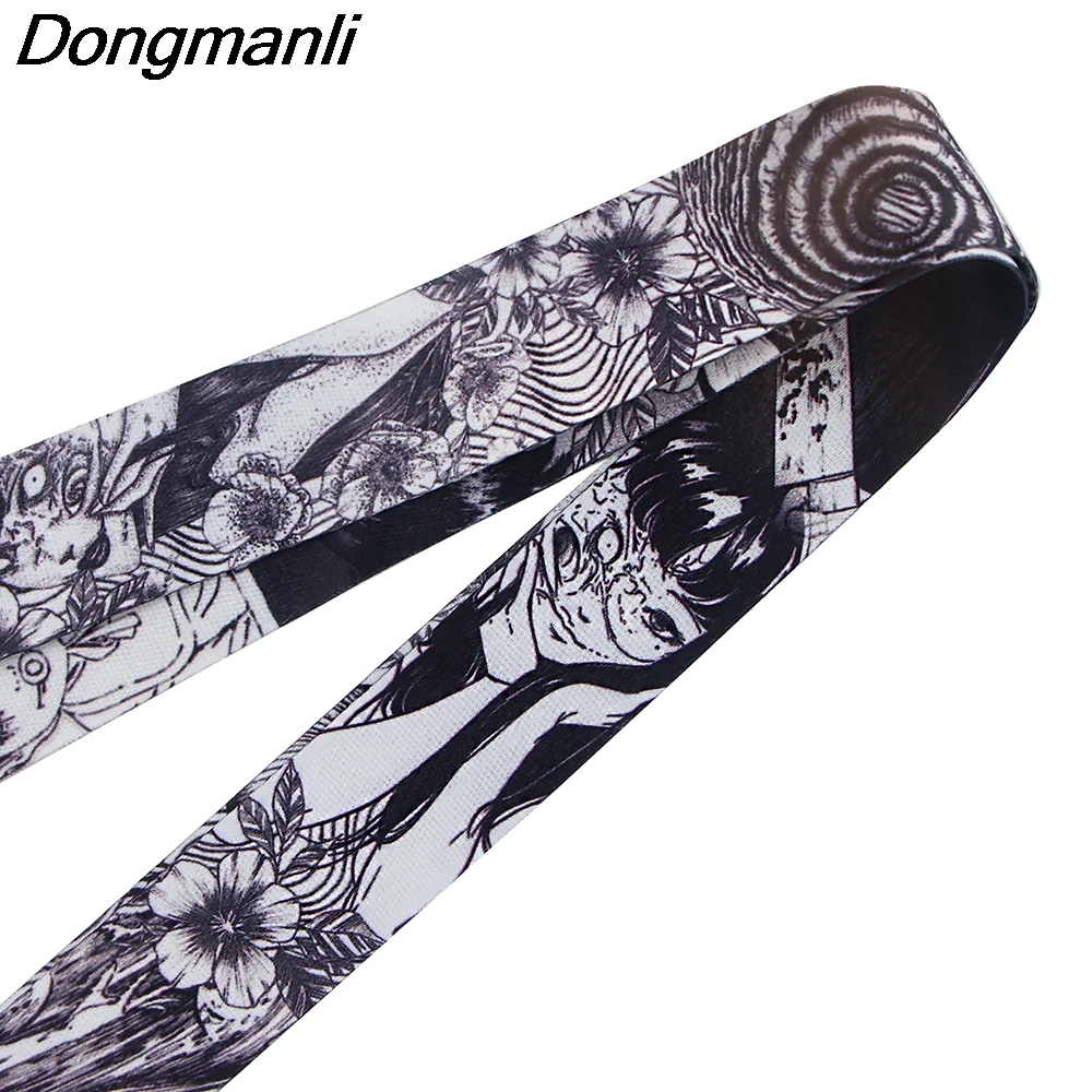 

BG294 Dongmanli Horror Anime Keychain Lanyards Badge ID Holder ID Card Pass Mobile Phone USB Neck Straps Badge Holder