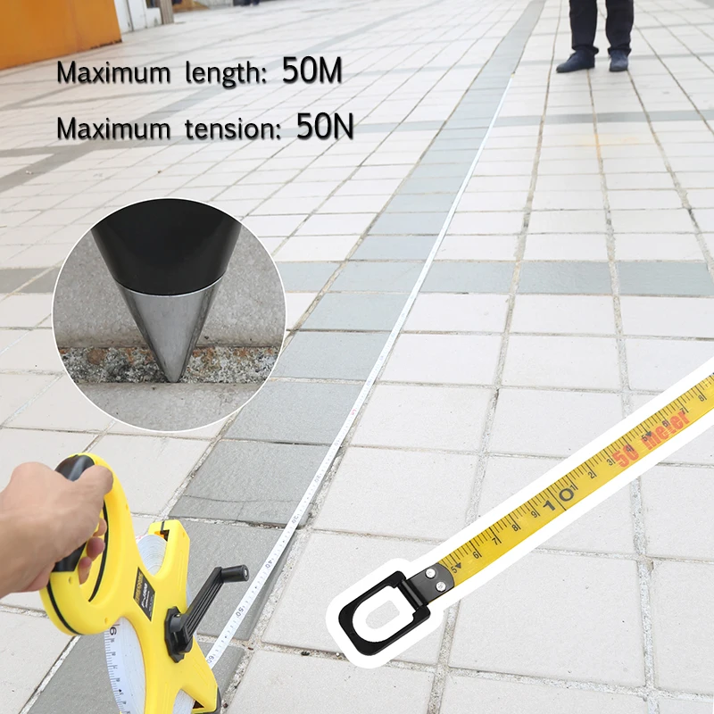 50 м мерки из стекловолокна ручной рулетки Выдвижная Гибкая линейка | Инструменты