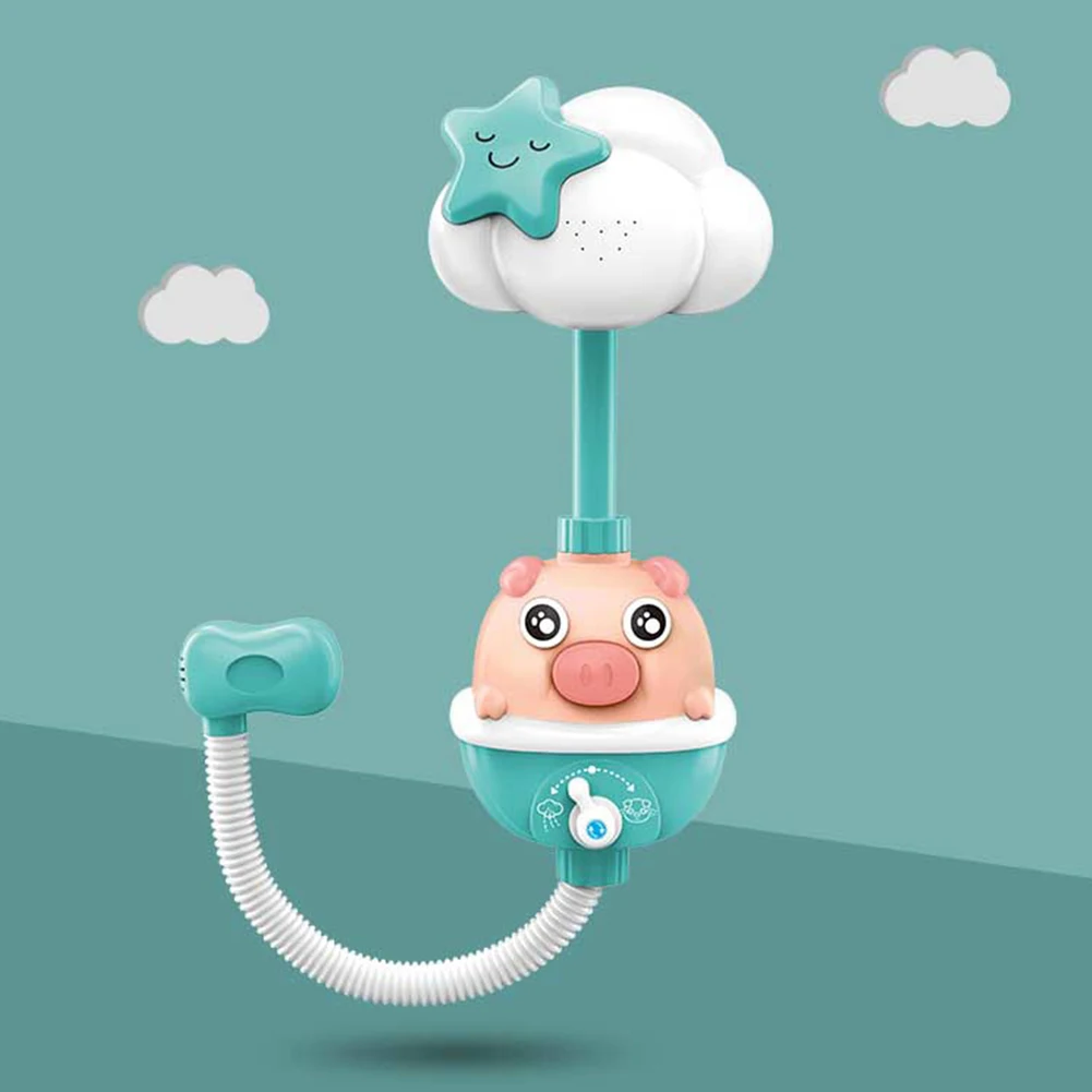 

Electric Cartoon Pig Toys Baby Shower Bath Sucker Faucet Spray Water Sprinkler Educational Learning Study Toy Gifts