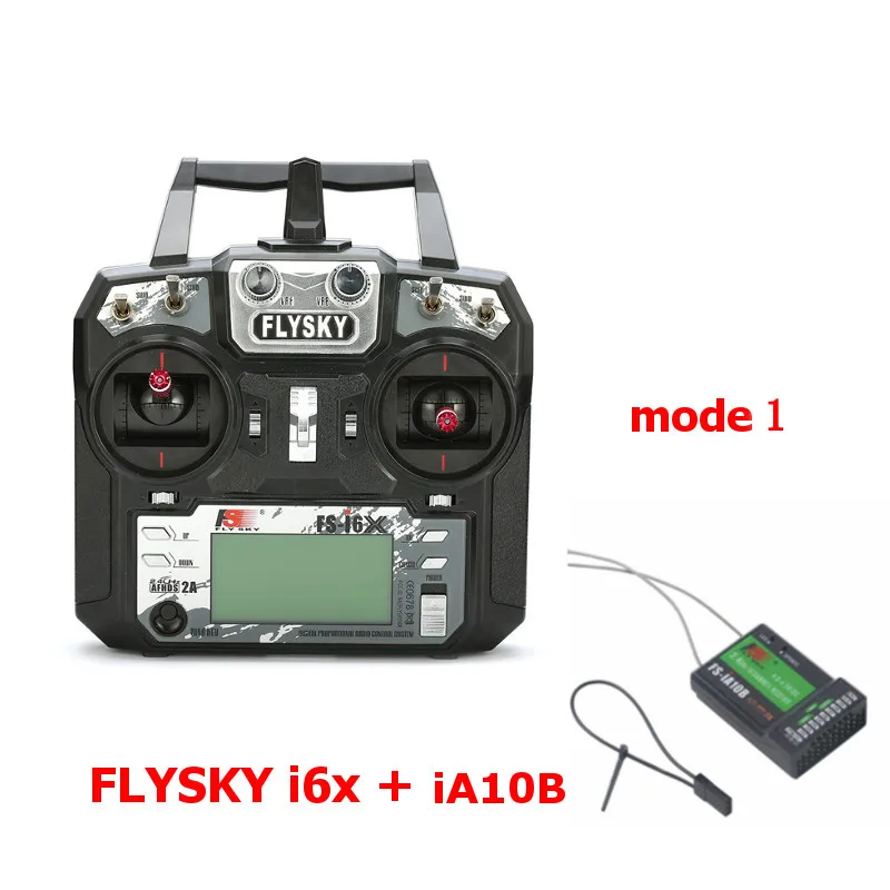 FLYSKY FS-i6X i6X 10CH 2,4 ГГц AFHDS 2A передатчика радиоуправляемой модели к компьютеру с X6B iA6B A8S приемник для RC Qaud небольшой гоночны - Цвет: Mode 1 with iA10B