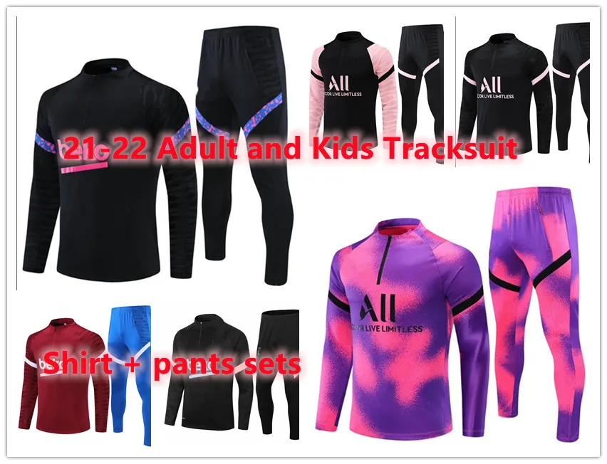 

2021-22 new Men's Soccer Training Tracksuit Sports Shirts Sets Sweater 2022 adult Survetement jogging kits S-XXL