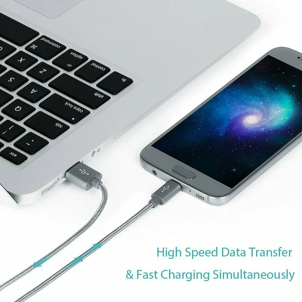 Кабель Micro USB ROMOSS 1 м 2 4 А нейлоновый для быстрой зарядки Samsung Redmi Note5 Pro Android|Кабели