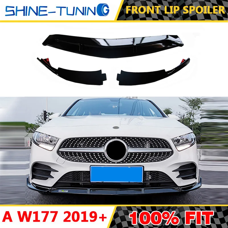 Подходит для mercedes A class W177 A35 A45 2019 передний бампер спойлер протектор A200 A180 w177