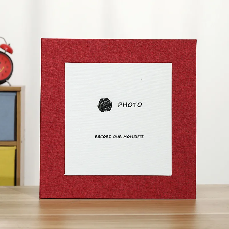 Red-6 Настроить белье 18 дюймов DIY Фотоальбом подарок для свадьбы дня рождения влюбленных Детские Фотоальбомы Ablum Стикеры для скрапбукинга бумажные ремесла - Цвет: Red-6