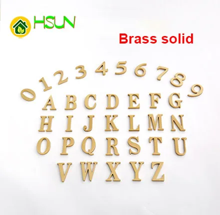 Brass House Numbers Letters Pure Copper Villa Hotel Room Number Digital Company Dormitory Home Without Punching