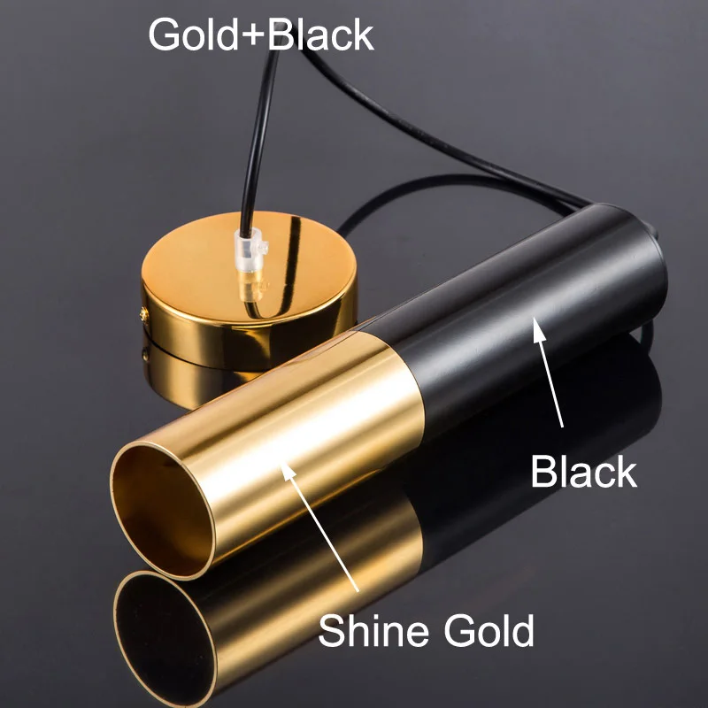 Современные подвесные светильники с лампами на GU10 LED для столовой кухонных ламп освещения для гостиной D60mm Алюминиевая труба светильника.