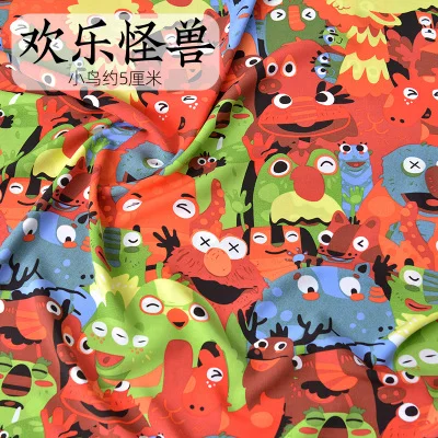 50 см * 140 см/шт. с мультяшным принтом/окрашенная хлопчатобумажная шелковая ткань