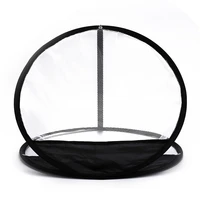 portable golf training chipping net black pp nylon mesh material hitting aid golf practice net cage indoor outdoor bag
