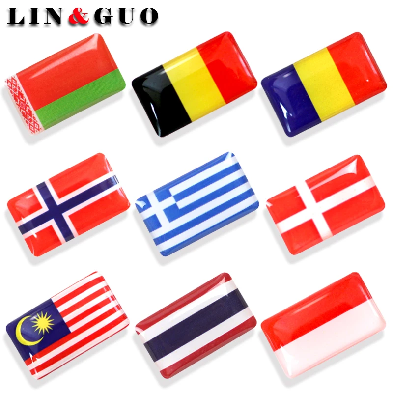 8 шт. 3D эпоксидные аксессуары для руля Белоруссии Греции Таиланда Норвегии Дании