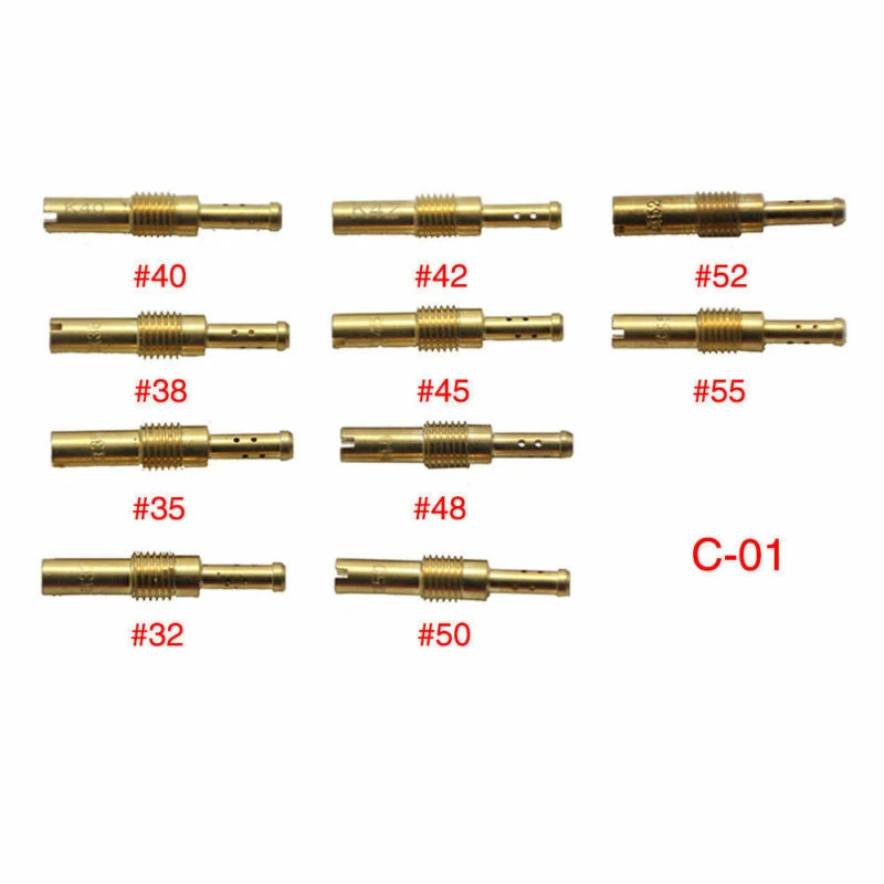 40 шт. металлический медный карбюратор основной струй + медленный пилотный набор