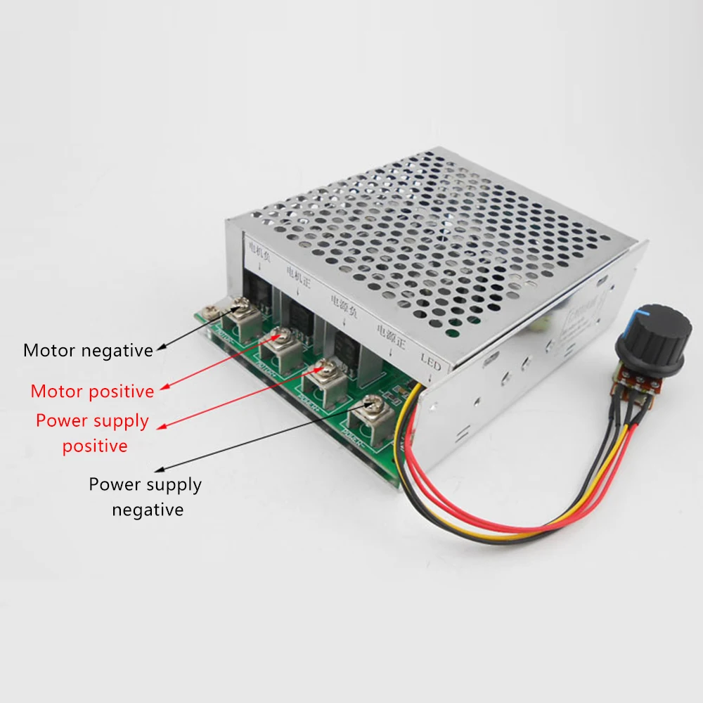 

DC Motor Governor Drive Module Forward and Reverse DC10-55V 60A Adjustable Speed Regulator Control