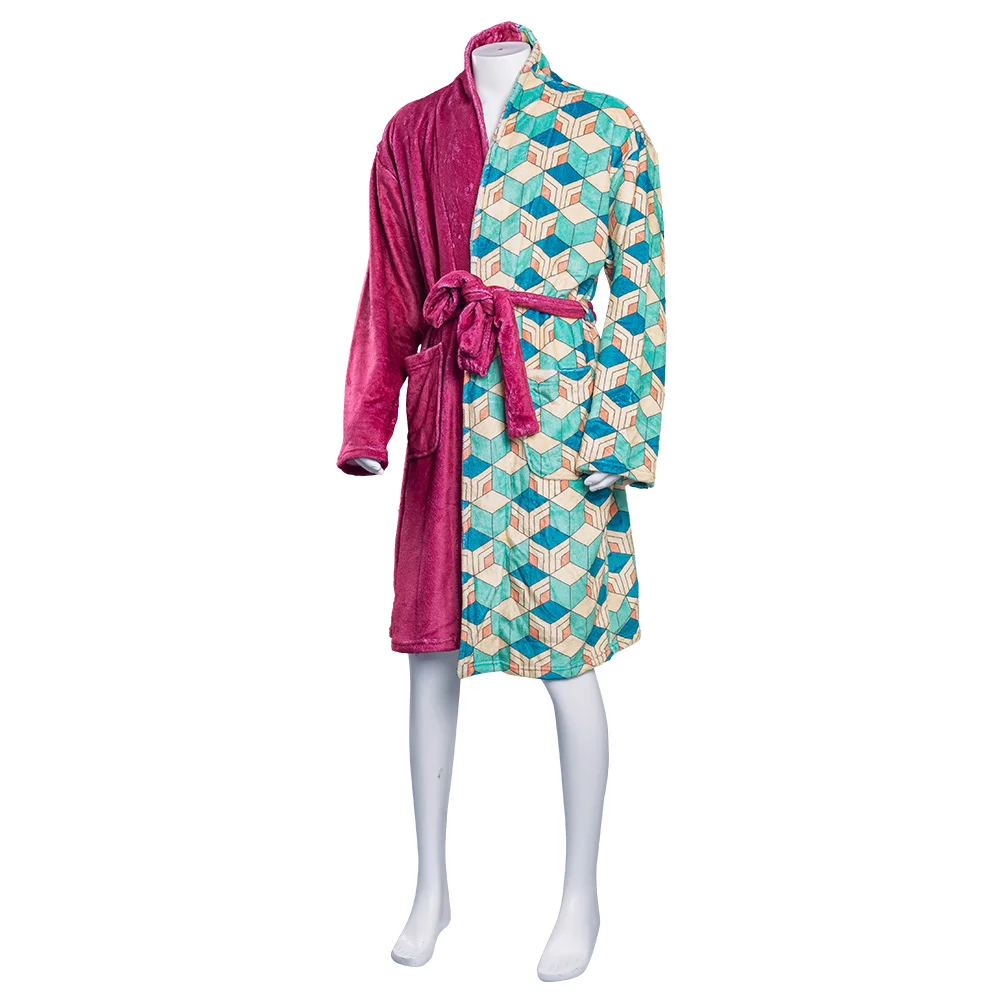 

Anime Demon Slayer Tomioka Giyuu Cosplay Bathrobe Cloak Cape Adult Long Robe Pajamas Swimwear Costume