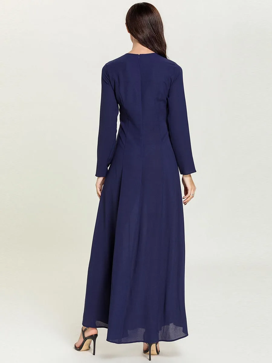 Женское мусульманское платье с цветочной вышивкой длинное хиджаб арабское