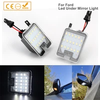 2pcs led side under mirror lamps puddle lihgt for ford c max kuga 1 2 focus 3 mondeo 4 5 s max galaxy grand escape white canbus