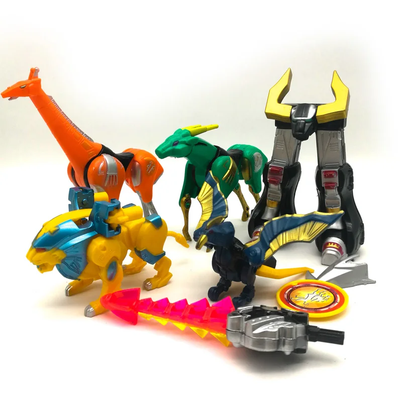 Супер sentai деформации игрушка 5in1 динозавр рейнджер Megazord в собранном виде Dinozords