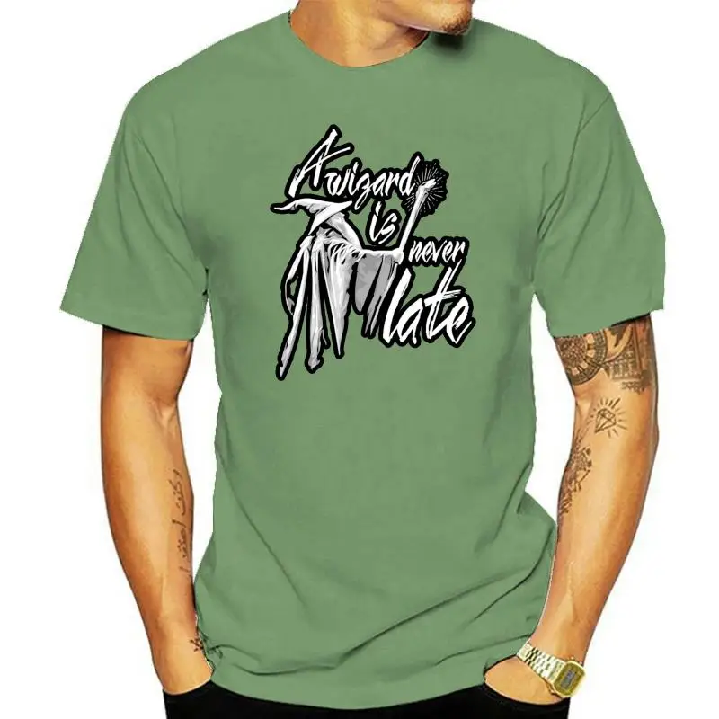 

Men tshirt A Wizard Is Never Late Printed T-Shirt tees top