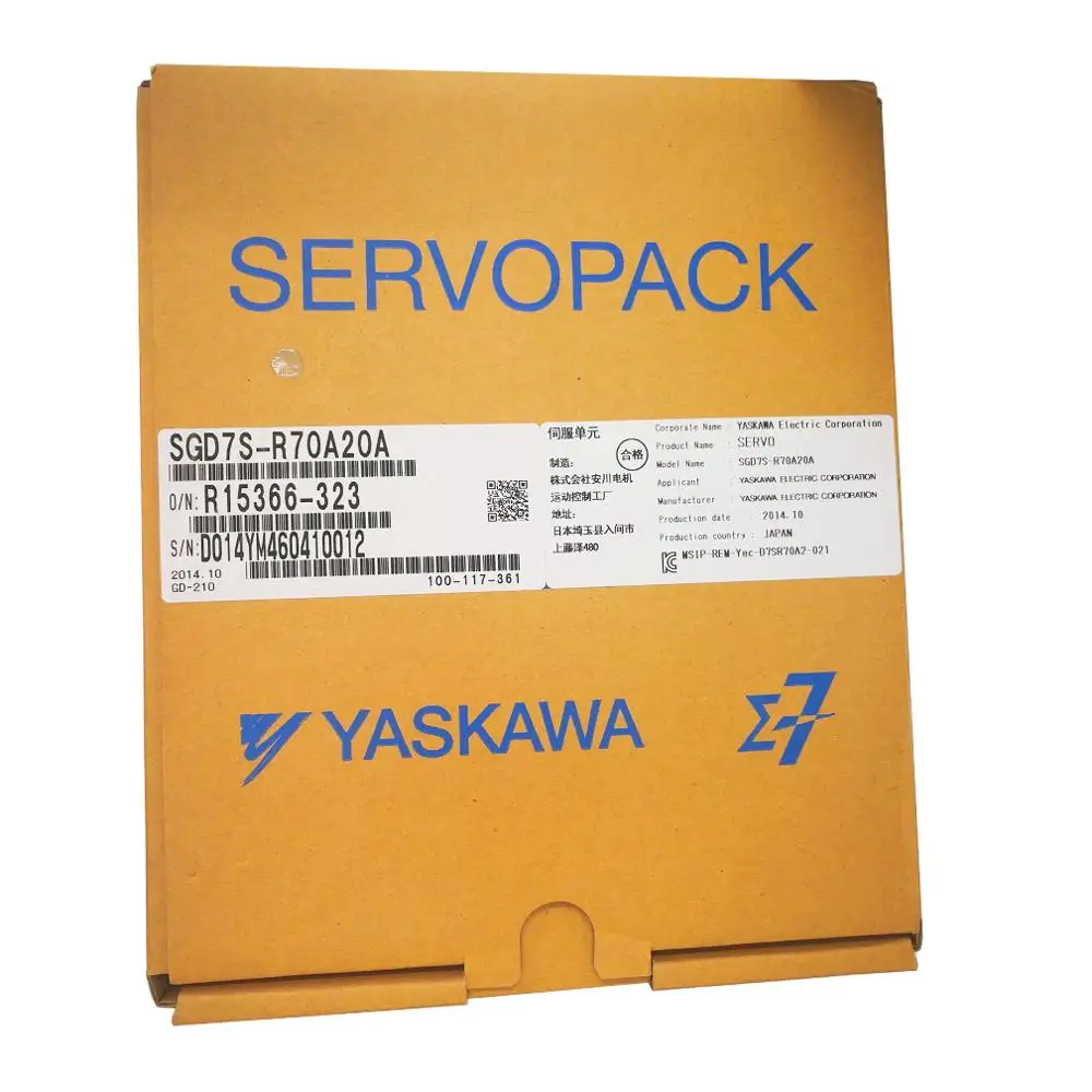 

New yaskawa electric servopack 0-240V 3-phase servo drive SGD7S-R70A20A 50w
