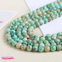natural multicolor phoenix stone loose beads high quality 6810mm smooth round shape diy gem jewelry accessories 38cm wk375