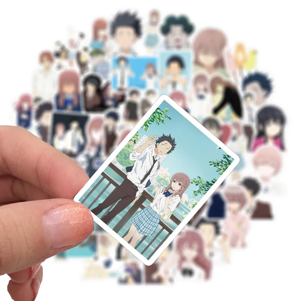 

10/50pcs Cartton Anime A Silent Voice Stickers Shape Of Voice Sticker for Laptop Guitar Luggage Fridge Skateboard Classic Toy