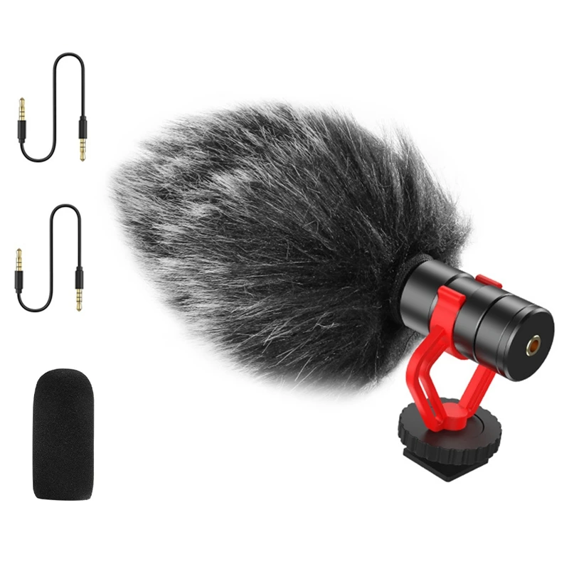 

Video Mini Recording Microphone Noise Reduction Interview Mic for Sony Nikon Canon Fuji DSLR Camera Smartphone Vlog