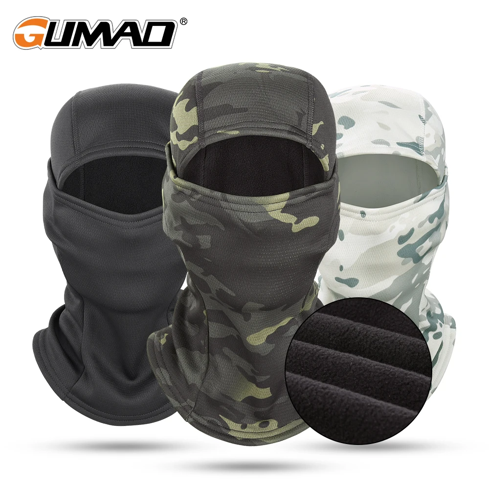 

Winter Fleece Tactical Camouflage Balaclava Full Face Mask Hunting Cycling Sports Helmet Liner Cap Hiking Ski Scarf Men Women
