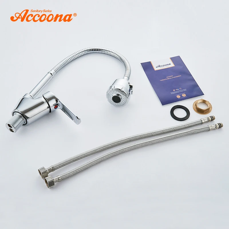 

Zinc Alloy Kitchen Faucet Tube 3 kinds of Water Way Outlet Pipe Tap Basin Plumbing Hardware Brass Sink Faucets A4868