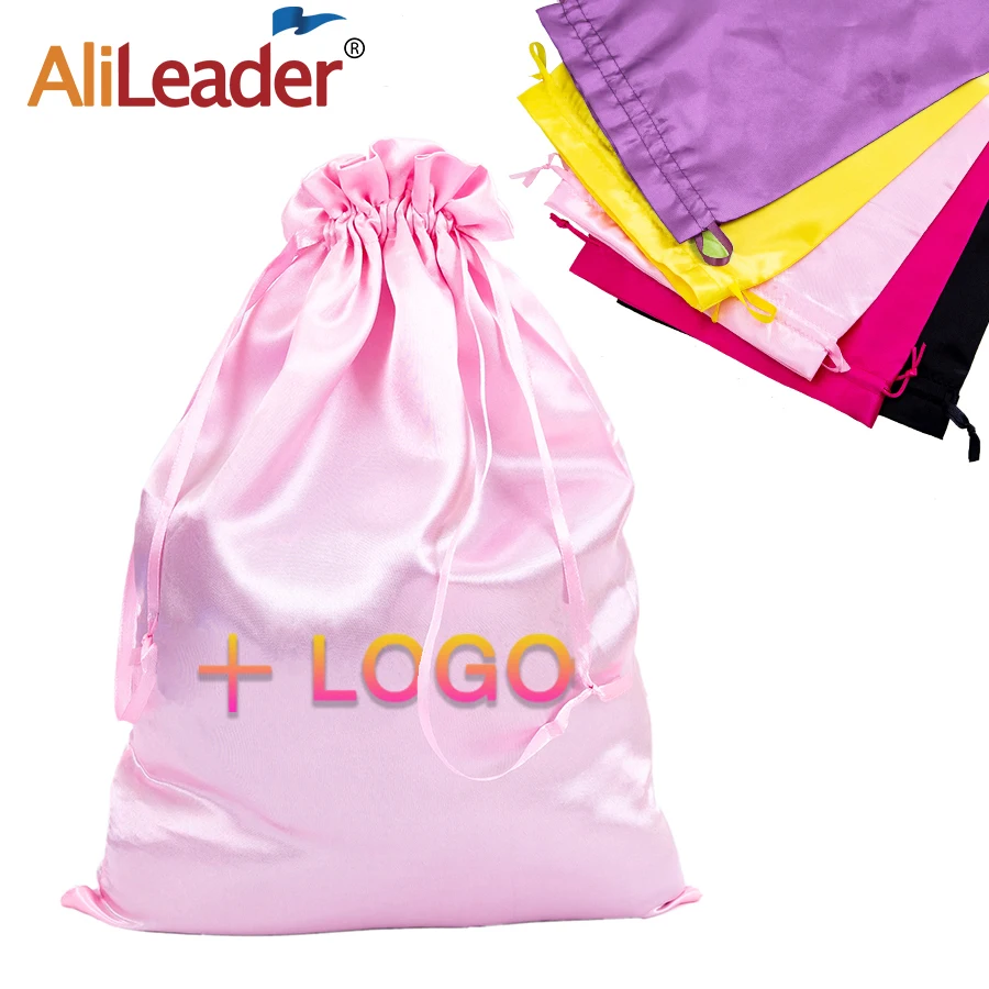 

Шелковый Атласный пакет для париков, пакеты для наращивания волос, для париков, атласный мешочек, упаковочные мешки для волос на шнурке, сум...