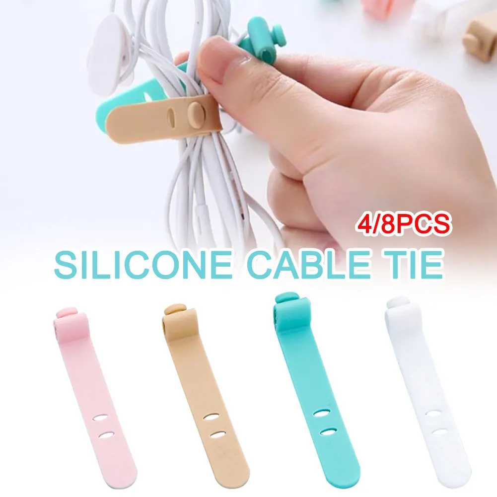 Многоразовые Кабельные стяжки с крючком ремешки для шнура органайзер проводов