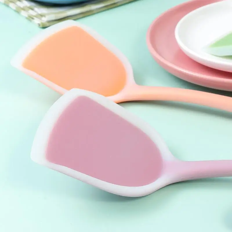 Силиконовая лопатка для сковороды кухонная термостойкая металлическая