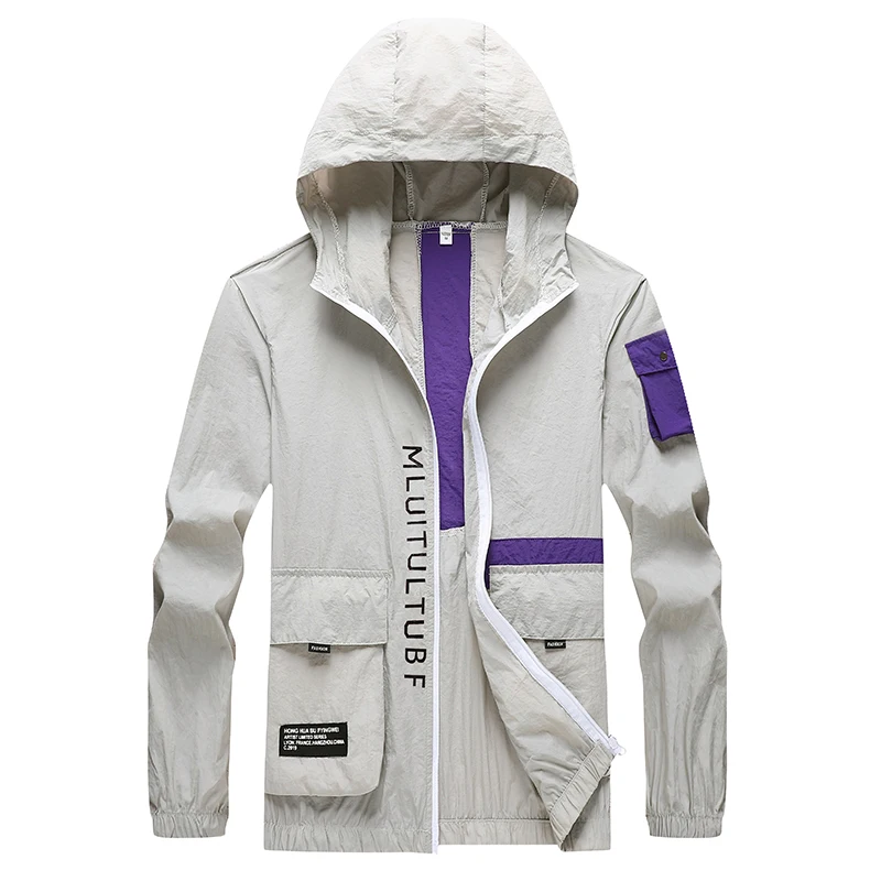 Бренд Thoshine летние Для мужчин тонкие куртки с капюшоном ультра-светильник для