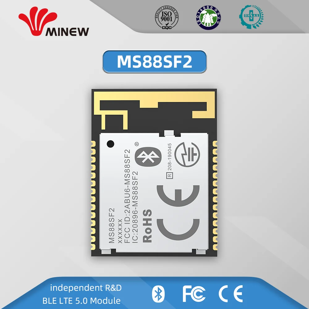 

Сертифицированный скандинавский модуль Bluetooth BQB TELEC IC FCC на основе nRF52840 SoCs предлагает идеальное решение для подключения Bluetooth