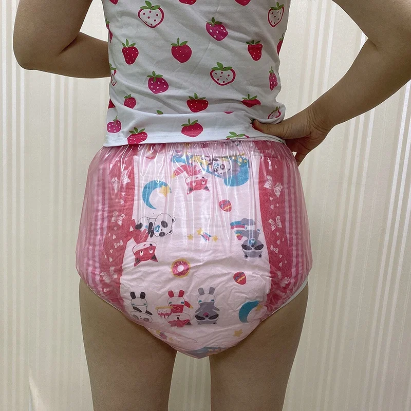 3PCS Tricolor DDLG adult baby diapers panties 5 Incontinence PVC Reusable diapers Baby soft Diapers panties abdl training pantie images - 6