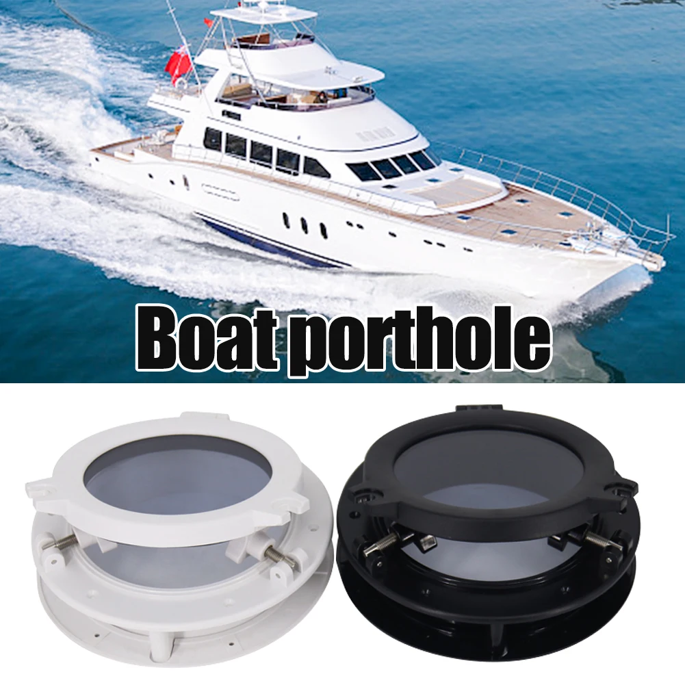 

Window Durable Replacement ABS Universal Round Car Accessories Boat Portlight Opening Easy Install Hatch Pre Drilled Black
