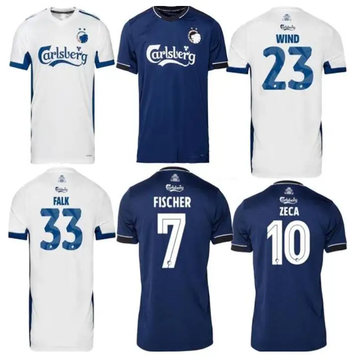 

2020 2021 Copenhagen Shirts Casual T-Shirt Home #10 ZECA Shirt #14 N'DOYE #29 SKOV Customized Away uniforms