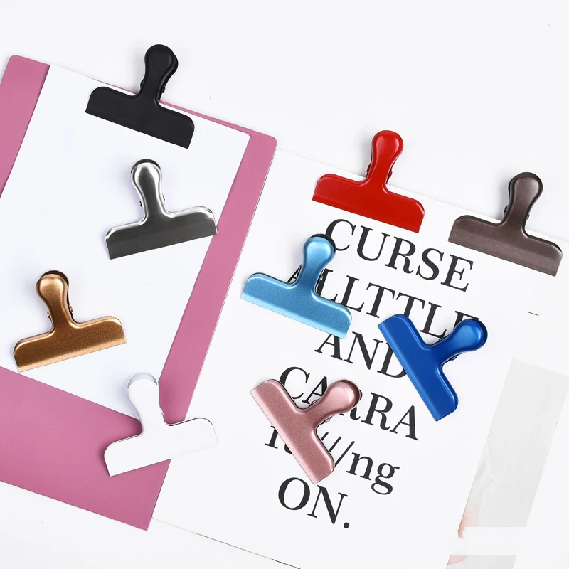 

1Pc Vintage Binder Clip Metal Planner Clips Clamp Office Supplies Stationery