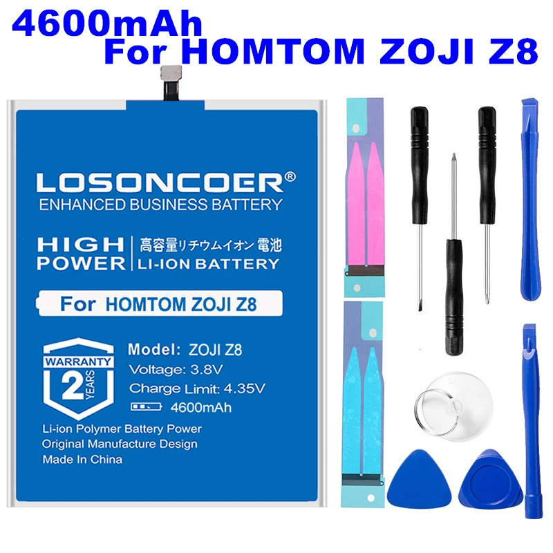 Аккумуляторы LOSONCOER ZOJI Z8 литий ионные резервные аккумуляторы 4600 мач для телефонов