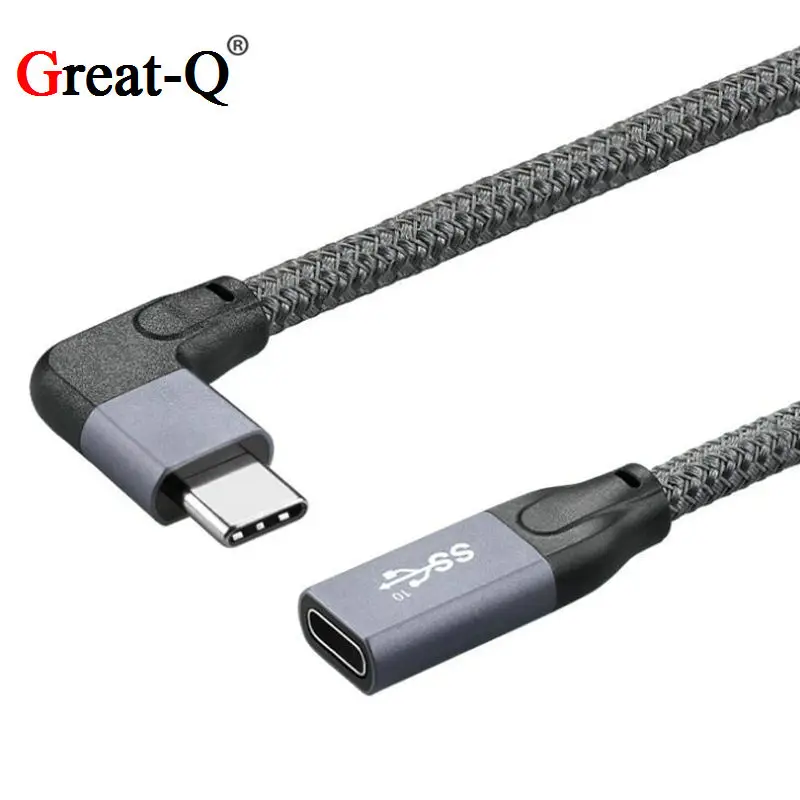 

Новинка; 10 Гбит/с Gen2 Тип Type-C USB 3,1 мужчина к USB-C женскому удлинитель данных 100 Вт зарядный кабель удлинитель шнура с двумя выходами