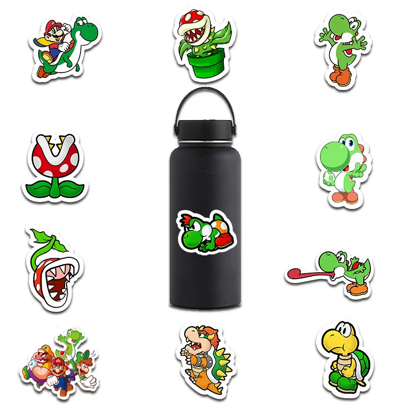 50 шт./упак. Аниме игры Super Mario футболка с декором в виде Водонепроницаемый чемодан ноутбук DIY гитара игрушка для скейтборда детские наклейки