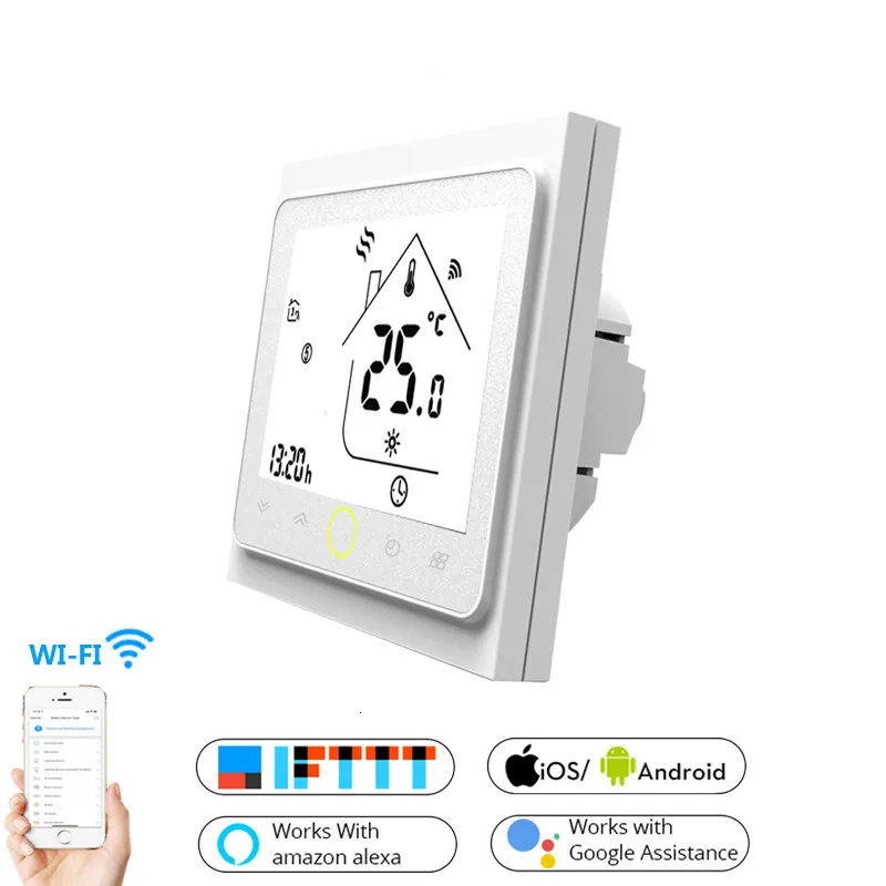 Wi Fi Smart Touch термостат терморегулятор для воды/электрического напольного