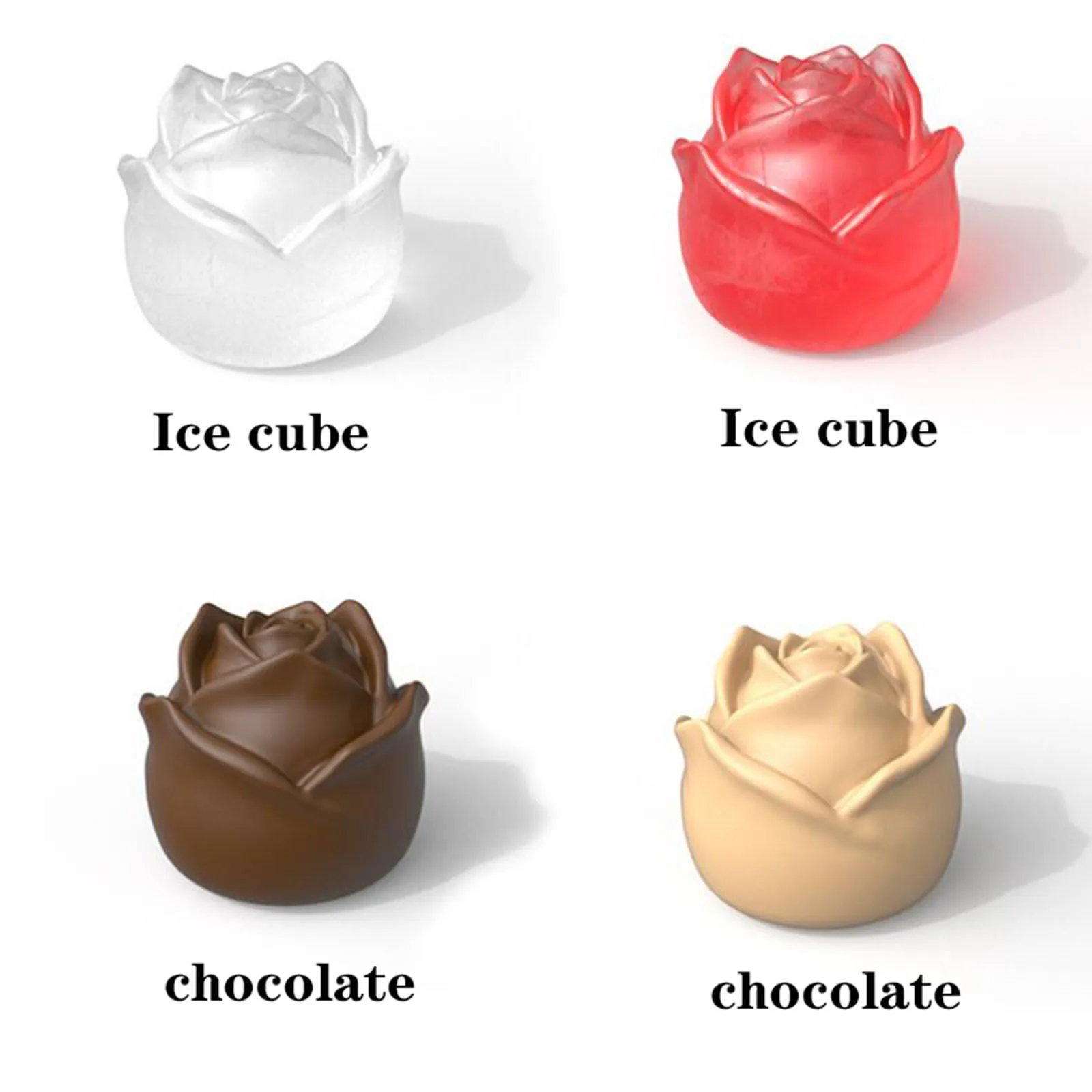 

Rose Ice Lattice Mold Silicone Maker Tray Bar Party Cocktail Whiskey Silica gel Ice Mold Ice Tray Ice Cream kitchen DIY Tool #Y