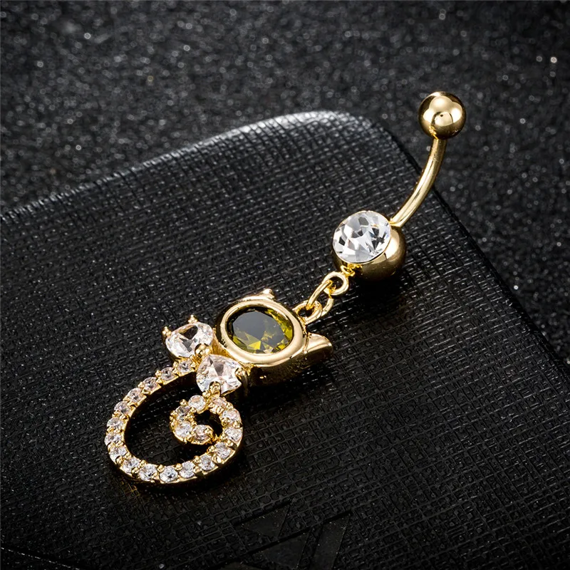 2020 Стильные Кольца для пупка с изображением милого лисы кольца 316L украшения 1 шт. |