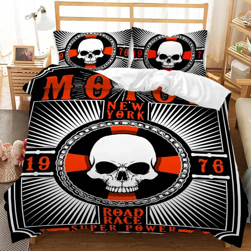 

Fashion Skeleton Cool Hot 3D Print Comforter Bedding Sets Queen Twin Single Size Duvet Cover Set Pillowcase Home Textile Luxury