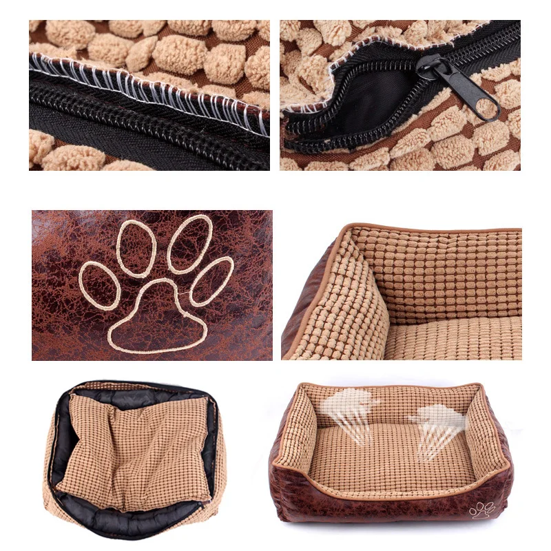 Лежанка для домашних животных съемное гнездо кошек из замши 40 кг|Дома конуры и